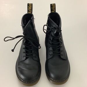 Dr. Martens 1460J Black Leather Lace-Up Boots Unisex  Preppy Classic